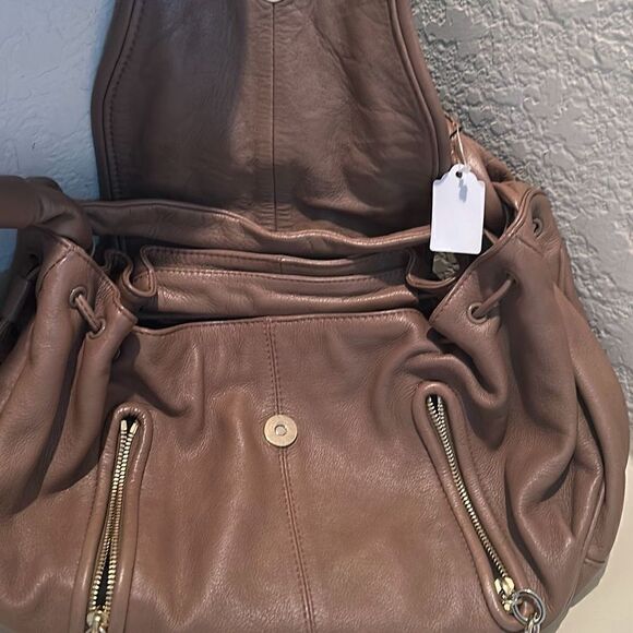 See By Chloe Large Shoulder Bag Dark Brown Soft Leather Multipocketed Carryall - Picture 8 of 16